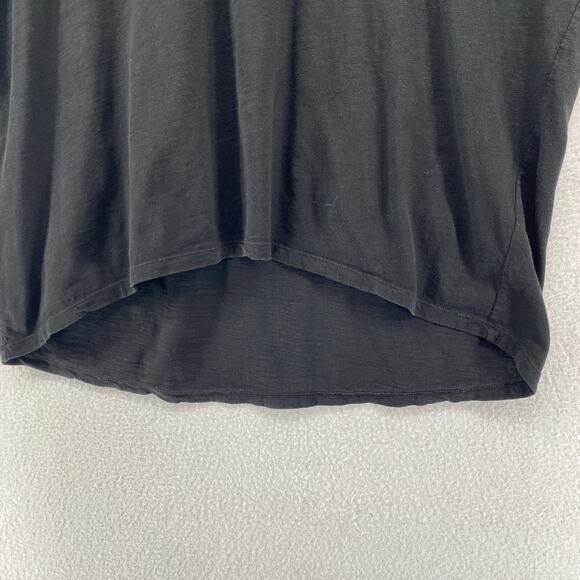 EILEEN FISHER Top M Slub Organic Cotton Jersey Scoop Neck Dolman Sleeve Black - Picture 8 of 12